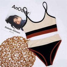 Load image into Gallery viewer, Female Swimsuit High Waist Bikini Women High Waist Bikini Set Two Piece Swimsuits Bikini Top With Bottoms Bathing Suits For Teens Girls Women Swimwear Two-pieces Bikini Set Sport Bathing Suit Swim Lady