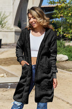 Load image into Gallery viewer, Red Double Take Full Size Hooded Teddy Bear Jacket with Thumbholes Ultra-Cozy & Stylish Comfortable Outerwear