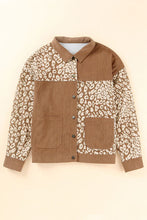 Load image into Gallery viewer, Leopard Print Drop Shoulder Jacket with Button-Up Closure Beautiful Unique Design Winter Jacket