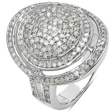 Load image into Gallery viewer, 1.13 Carat Genuine White Diamond .925 Sterling Silver Ring