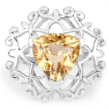 Load image into Gallery viewer, 5.71 Carat Genuine Citrine .925 Sterling Silver Ring