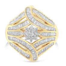 Load image into Gallery viewer, 10K Yellow Gold Diamond Ring (1 Cttw, I-J Color, I2-I3 Clarity) - Size 7