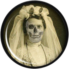 Load image into Gallery viewer, Undead Bride and Groom Halloween Black Anodized Plug Set 20mm