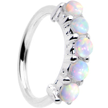 Load image into Gallery viewer, 18G White Synthetic Opal Annealed Circular Ring
