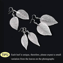 Load image into Gallery viewer, Filigree Long Leaf Dangle Earrings
