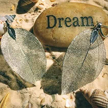 Load image into Gallery viewer, Filigree Long Leaf Dangle Earrings