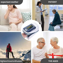 Load image into Gallery viewer, Fingertip Pulse Oximeter Blood Oxygen Meter SpO2 Heart Rate Monitor