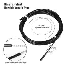 Load image into Gallery viewer, Fitness Jump Rope Exercise Light Bearing Skipping Ropes Metal Speed Gym Training Equipment Mens Speed Jumping Rope For Training Fitness Exercise Adjustable Adults Workout Skipping Rope For Men And Women