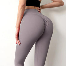 Load image into Gallery viewer, Fitness Women Leggings Solid High Waist Push Up Workout Leggings Casual Spandex Leggings Female Workout Leggings Lifting Gym Yoga Pants Tummy Control Tight Leggings
