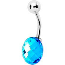 Load image into Gallery viewer, Blue Gem Big Bubble Belly Ring