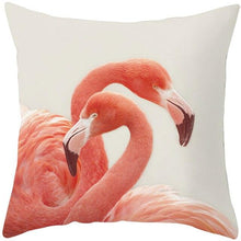 Load image into Gallery viewer, Flamingo Cushion Cover Decor Cushion Case Elegant Tropical Flamingo Pillow Covers Decorative Cotton Linen Square Pillow Cases Cushion Cover Home Decor Car Cushion Cover Pink Pillow Case