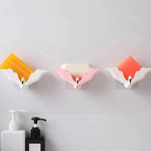 Load image into Gallery viewer, Flamingo Soap Dish Keep Soap Dry Clean Shower Soap Saver Tray Plastic Adhesive Drain Sponge Holder Bathroom Tool Soap Dish with Drains Soap Holder with Hooks Easy Dry SoapTray Easy Cleaning Soap Saver Extend Soap Life Powerful Adhesive No Drilling