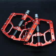 Load image into Gallery viewer, Flat Bike Pedals Road 3 Sealed Bearings Bicycle Pedals Mountain Bike Pedals Wide Platform Accessories Mountain Bike Pedals Aluminum Bicycle Flat Platform Pedals Lightweight Non-Slip Sealed Bearing For Road Mountain