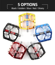 Load image into Gallery viewer, Flat Bike Pedals Road 3 Sealed Bearings Bicycle Pedals Mountain Bike Pedals Wide Platform Accessories Mountain Bike Pedals Aluminum Bicycle Flat Platform Pedals Lightweight Non-Slip Sealed Bearing For Road Mountain