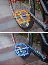 Load image into Gallery viewer, Flat Bike Pedals Road 3 Sealed Bearings Bicycle Pedals Mountain Bike Pedals Wide Platform Accessories Mountain Bike Pedals Aluminum Bicycle Flat Platform Pedals Lightweight Non-Slip Sealed Bearing For Road Mountain