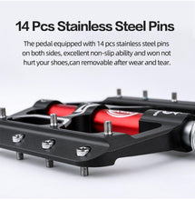 Load image into Gallery viewer, Flat Bike Pedals Road 3 Sealed Bearings Bicycle Pedals Mountain Bike Pedals Wide Platform Accessories Mountain Bike Pedals Aluminum Bicycle Flat Platform Pedals Lightweight Non-Slip Sealed Bearing For Road Mountain
