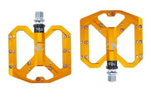 Load image into Gallery viewer, Flat Foot Ultralight Mountain Bike Pedals CNC Aluminum Alloy Sealed 3 Bearing Anti-slip Bicycle Pedals Bicycle Bike Pedals CNC Machined Platform Pedal 3 Sealed Bearings Bicycle Pedal For Adult And Youth With Non-Slip