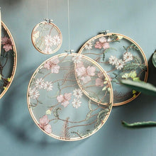 Load image into Gallery viewer, Flat Round Net Embroider Display Stand Net Yarn Wedding Ornaments Wall Hanging Decors Hot Decor for Living Room or Bedroom Unique Wall Art