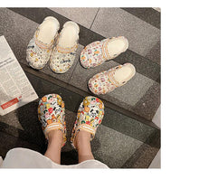 Load image into Gallery viewer, Flat Slippers For Women Summer Slipper Cute Sandals Casual Shoes Hollow Out Mesh Sandal Clogs Sandals Quick Drying Slippers Walking Lightweight Rain Beach Summer Pool Water Shoes Breathable Footwear