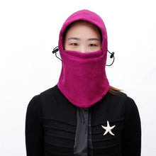 Load image into Gallery viewer, Fleece Plush Balaclava Winter Women Waterproof Mask Snood Scarf Beanie Hat Outdoor Hiking Head Hood Neck Warmer Bonnets Fashion Balaclava Shawl Women Winter Hat Soft Knitted Hooded Neck Collar Cap Beanie Hat Warm Scarf Unisex Bonnet Hooded Scarf Hat