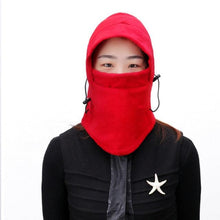 Load image into Gallery viewer, Fleece Plush Balaclava Winter Women Waterproof Mask Snood Scarf Beanie Hat Outdoor Hiking Head Hood Neck Warmer Bonnets Fashion Balaclava Shawl Women Winter Hat Soft Knitted Hooded Neck Collar Cap Beanie Hat Warm Scarf Unisex Bonnet Hooded Scarf Hat