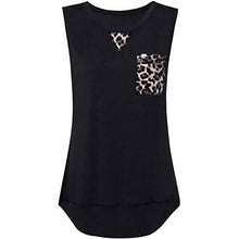 Load image into Gallery viewer, Women's Summer Tank Tops Leopard Pocket Sleeveless Blouse