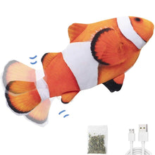 Load image into Gallery viewer, Floppy Fish Cat Toy Moving Fish Toy for Cats Interactive Flopping Cat Kicker Fish Toy Dancing Wiggle Fish Catnip Toys Fun Toy for Cat Exercise