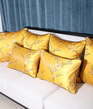 Load image into Gallery viewer, Floral Decorative Pillow Covers Spring Polyester Cushion Cover For Home Decorative Sofa Armchair Bedroom Livingroom Embroidery Floral Pattern Square Decorative Throw Pillow Case Cushion Cover