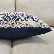 Load image into Gallery viewer, Floral Embroidered Throw Pillow Covers Cotton Pillowcase Sofa Couch For Home Decor Embroidery Throw Pillow Covers Square Cushion Case Modern Cushion Cover Square Pillowcase Decoration for Sofa Bed Chair Car 50x50cm