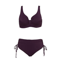 Load image into Gallery viewer, Floral High-Waist Bikini Sets Push Up Swimsuit Summer Two Pieces Swimwear Women Plus Size Two 2 Piece Bikini Sets Push Up Swimsuit Separates Tops Bottoms Swimwear Bathing Suit Women Plus Size Bathing Suits