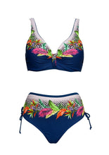 Load image into Gallery viewer, Floral High-Waist Bikini Sets Push Up Swimsuit Summer Two Pieces Swimwear Women Plus Size Two 2 Piece Bikini Sets Push Up Swimsuit Separates Tops Bottoms Swimwear Bathing Suit Women Plus Size Bathing Suits