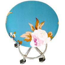 Load image into Gallery viewer, Floral Printed Round Chair Cover Bar Stool Elastic Seat Cover Home Chair Slipcover Anti-dirty Case Removable Chair Protector Stretch Round Bar Stool Covers Washable Stool Cushion Slipcover Elastic Bar Chair Covers