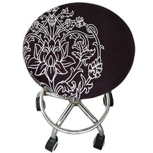 Load image into Gallery viewer, Floral Printed Round Chair Cover Bar Stool Elastic Seat Cover Home Chair Slipcover Anti-dirty Case Removable Chair Protector Stretch Round Bar Stool Covers Washable Stool Cushion Slipcover Elastic Bar Chair Covers