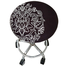 Load image into Gallery viewer, Floral Printed Round Chair Cover Bar Stool Elastic Seat Cover Home Chair Slipcover Anti-dirty Case Removable Chair Protector Stretch Round Bar Stool Covers Washable Stool Cushion Slipcover Elastic Bar Chair Covers