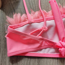 Load image into Gallery viewer, Flower Girl Swimsuit Ruffle Women Swimwear Kids Children Toddler Bikini Bathing Suit Beachwear Sets Kids Two Piece Children's Swimwear Toddler Girl Bikini Little Girls Cute Princess Pink Bathing Suit Summer Beachwear