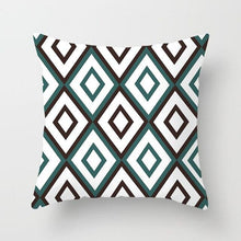 Load image into Gallery viewer, Flower Leaves Pattern Throw Pillow Case Teal Blue Cushion Covers Modern Teal Throw Pillow Covers Ocean Bohemia Decorative Couch Pillow Cases Sea Cotton Linen Decorative Pillowcases