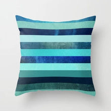 Load image into Gallery viewer, Flower Leaves Pattern Throw Pillow Case Teal Blue Cushion Covers Modern Teal Throw Pillow Covers Ocean Bohemia Decorative Couch Pillow Cases Sea Cotton Linen Decorative Pillowcases