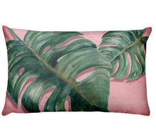 Load image into Gallery viewer, Flowers Birds Green Plants Printed Waist Pillowcase Home Pillow Decoration Tropical Green Texture Exotic Flower Cotton Linen Outdoor Pillow Cases Sofa Bed Throw Pillow 50x30CM