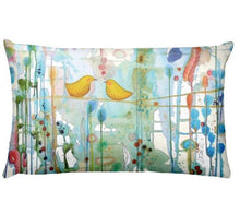 Load image into Gallery viewer, Flowers Birds Green Plants Printed Waist Pillowcase Home Pillow Decoration Tropical Green Texture Exotic Flower Cotton Linen Outdoor Pillow Cases Sofa Bed Throw Pillow 50x30CM