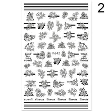 Load image into Gallery viewer, Flowers Leaves Line 3D Nail Stickers Autumn Winter Fall Leaf Design Transfer Sliders Abstract Waves Nail Art Decals Manicures Decal Self-Adhesive 3D Wave Design Decoration for Women Girls Tape Nail Art Stickers Decal Decoration