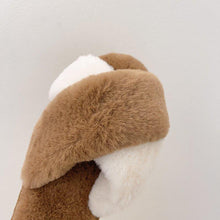 Load image into Gallery viewer, Fluffy Slippers Women Cozy Faux Fur Cross Indoor Floor Slides Flat Soft Furry Shoes Fluffy Furry Fur Slippers Flip Flop Open Toe Cozy House Memory Foam Sandals Slides Soft Flat Comfy Slippers