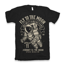 Load image into Gallery viewer, Fly To The Moon Men's Bamboo Viscose/Organic Cotton Short Sleeve Graphic T-Shirt