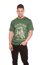 Load image into Gallery viewer, Fly To The Moon Men's Bamboo Viscose/Organic Cotton Short Sleeve Graphic T-Shirt