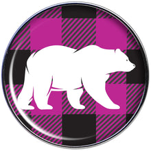 Load image into Gallery viewer, Pink Black Plaid Polar Bear Barbell Tongue Ring