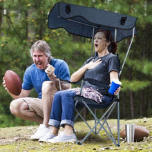 Load image into Gallery viewer, Foldable Beach Canopy Chair Sun Protection with Cup Holder