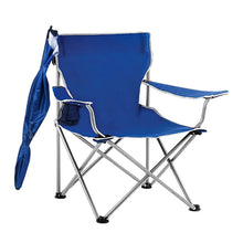 Load image into Gallery viewer, Foldable Beach Chair with Detachable Armrest Adjustable Canopy Stool with Cup Holder