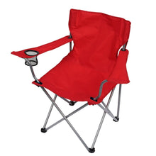 Load image into Gallery viewer, Foldable Beach Chair with Detachable Armrest Adjustable Canopy Stool with Cup Holder