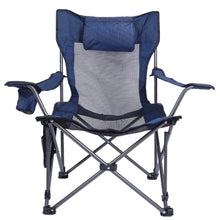 Load image into Gallery viewer, Foldable Camping Chair Heavy Duty Steel Lawn Chair with Reclining Backrest Angle