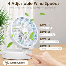 Load image into Gallery viewer, Foldable Desk Fan with 4 Wind Speeds Type-C Rechargeable Wall-Mounted