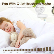 Load image into Gallery viewer, Foldable Desk Fan with 4 Wind Speeds Type-C Rechargeable Wall-Mounted